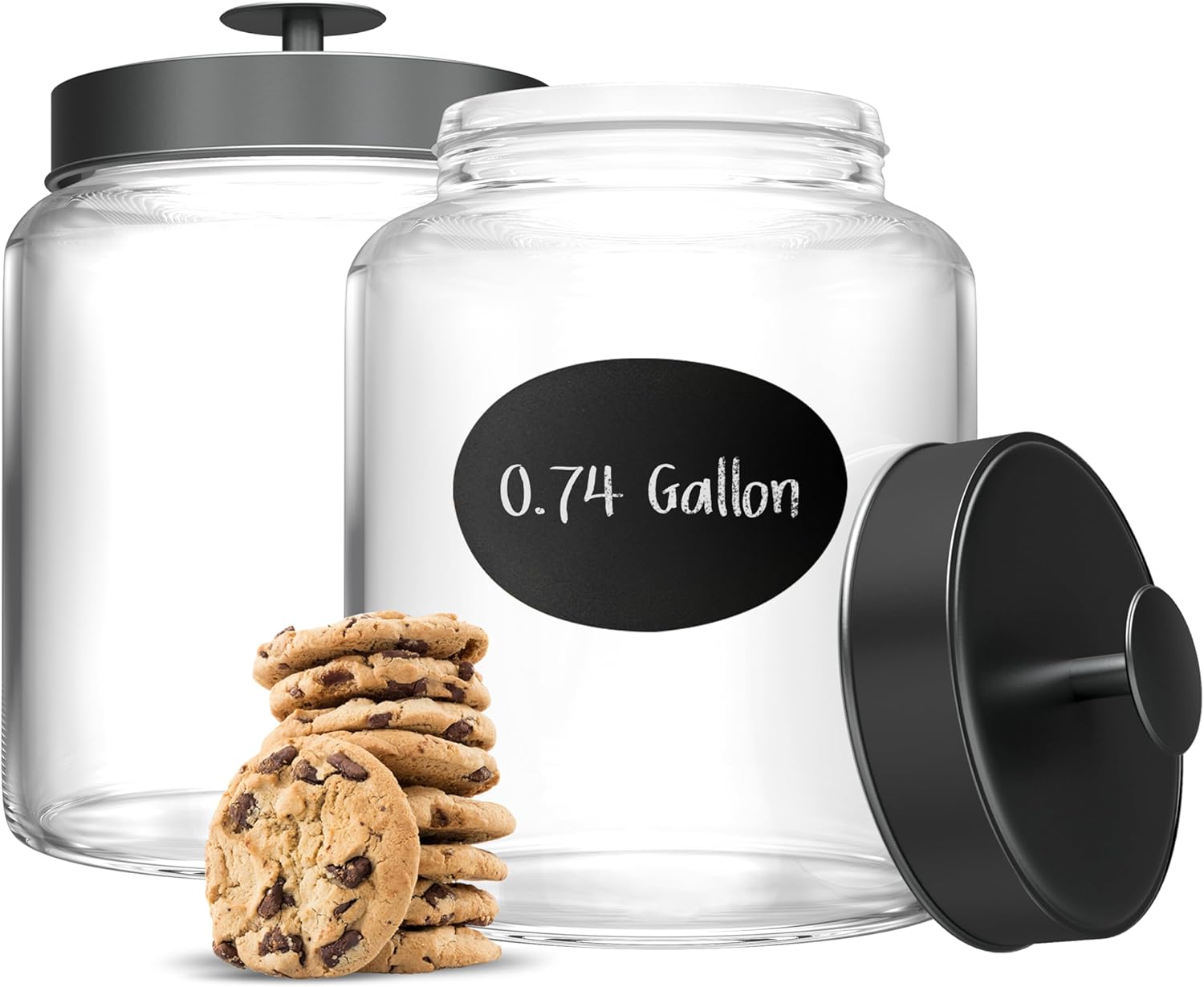 Food Storage Glass Container Set - Glass Kitchen Canister Set, Food &