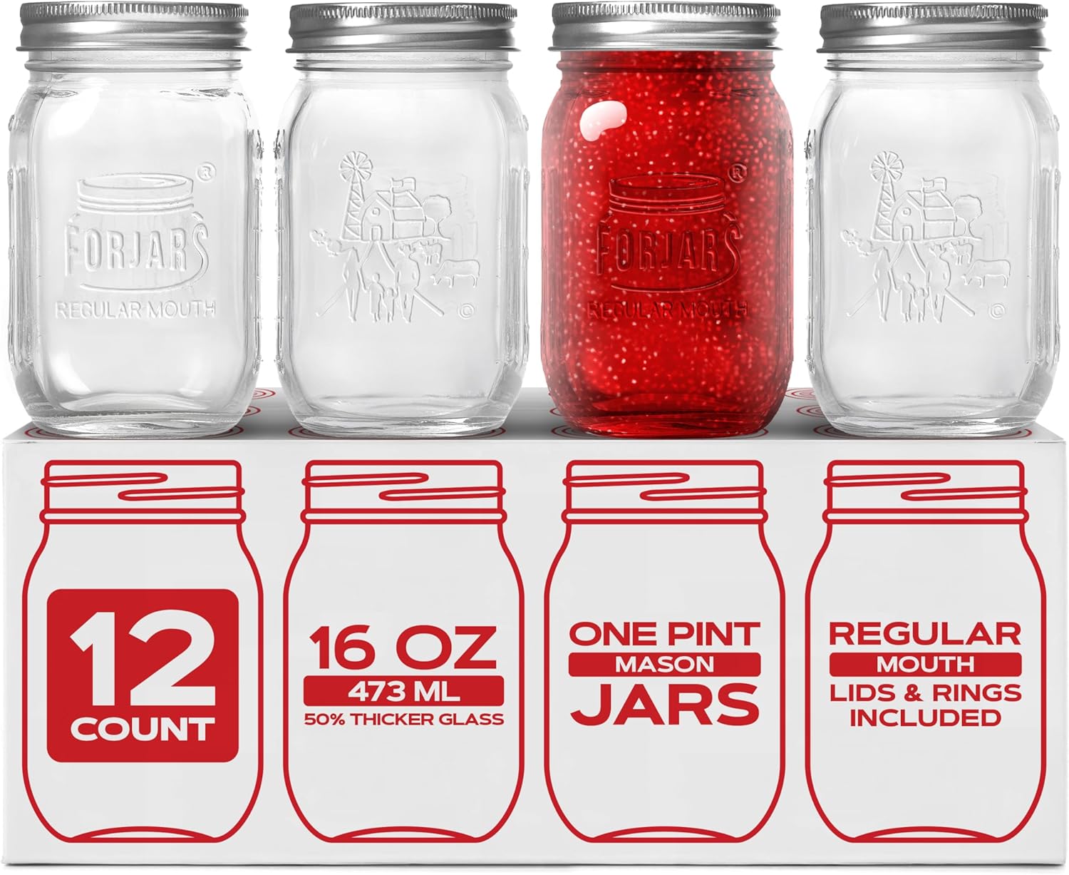 Food Storage Plastic - ® Premium Jars with Lids –