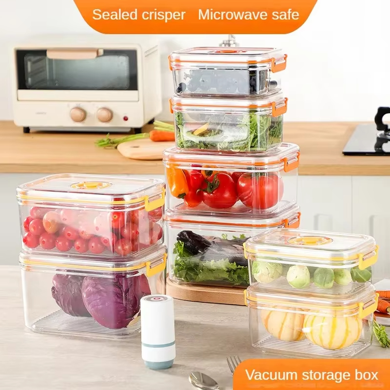 Food Storage Organization - Vacuum Fresh-keeping Box Refrigerator Sealed Canister