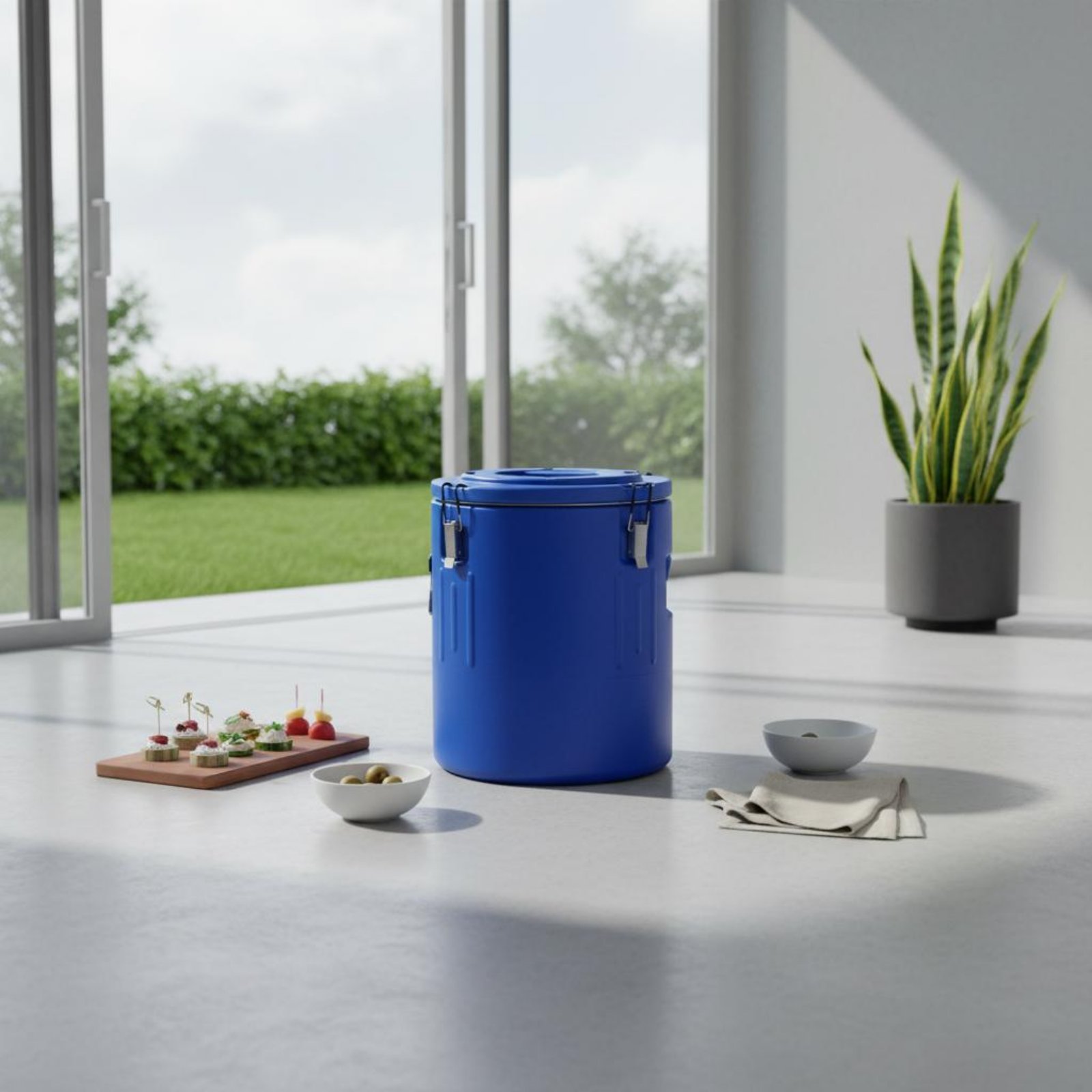 Food Storage Stainless Steel - 4 Pieces Transport Insulated Container Commercial