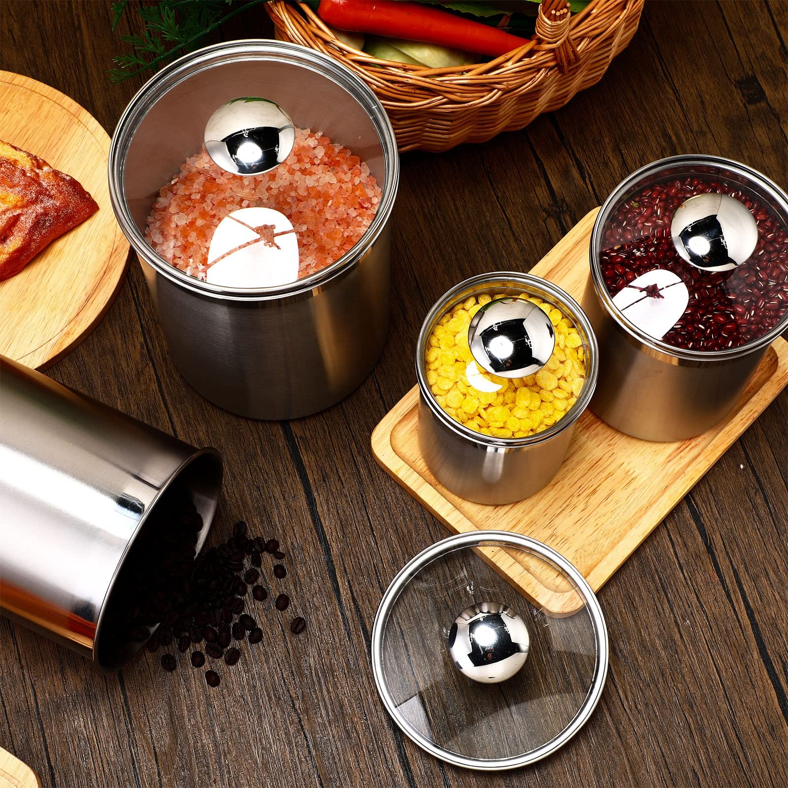 Food Storage Stainless Steel - Food Storage Containers Tea Coffee Sugar