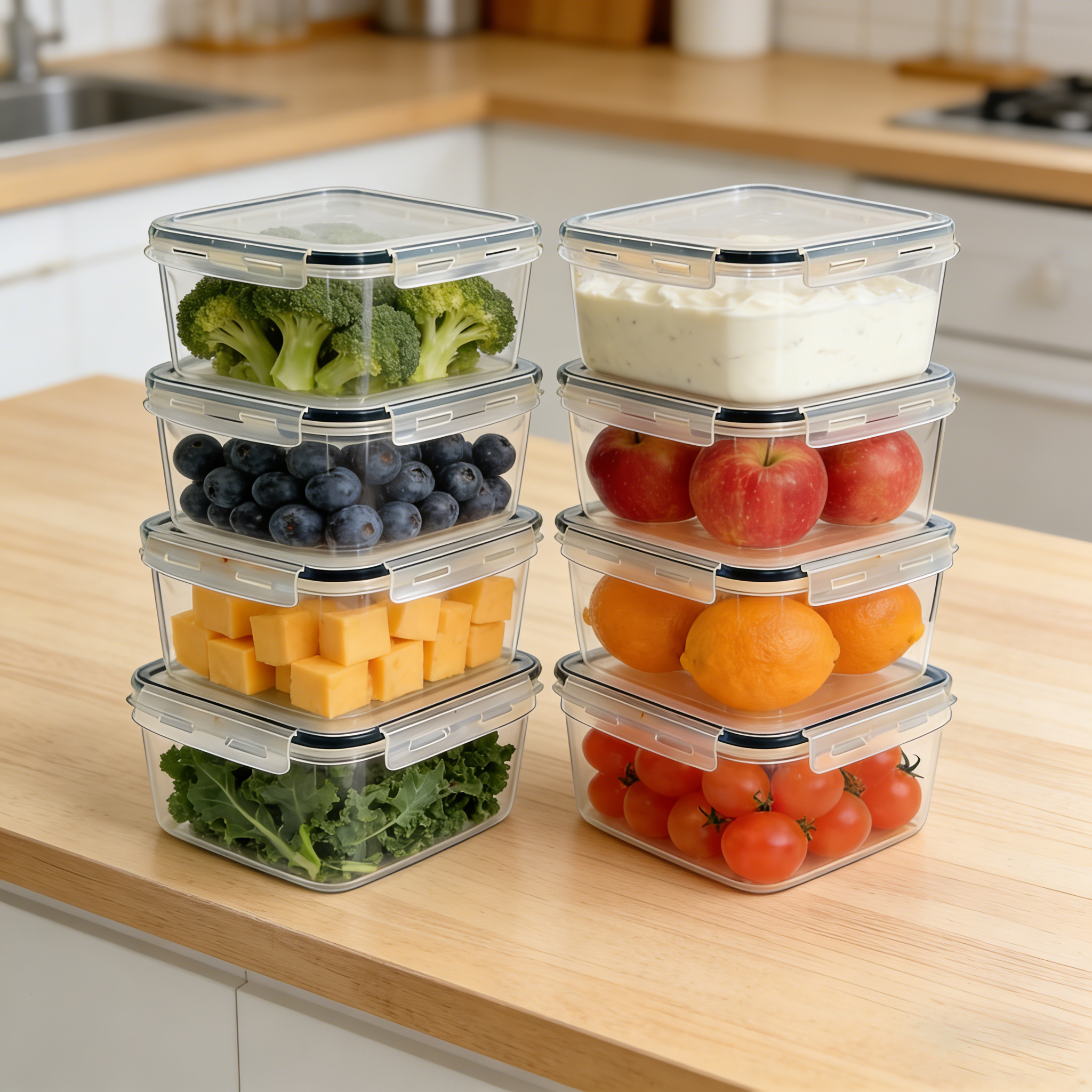 Food Storage And Safety - 2L 2/4/6/8Pcs Large food containers for