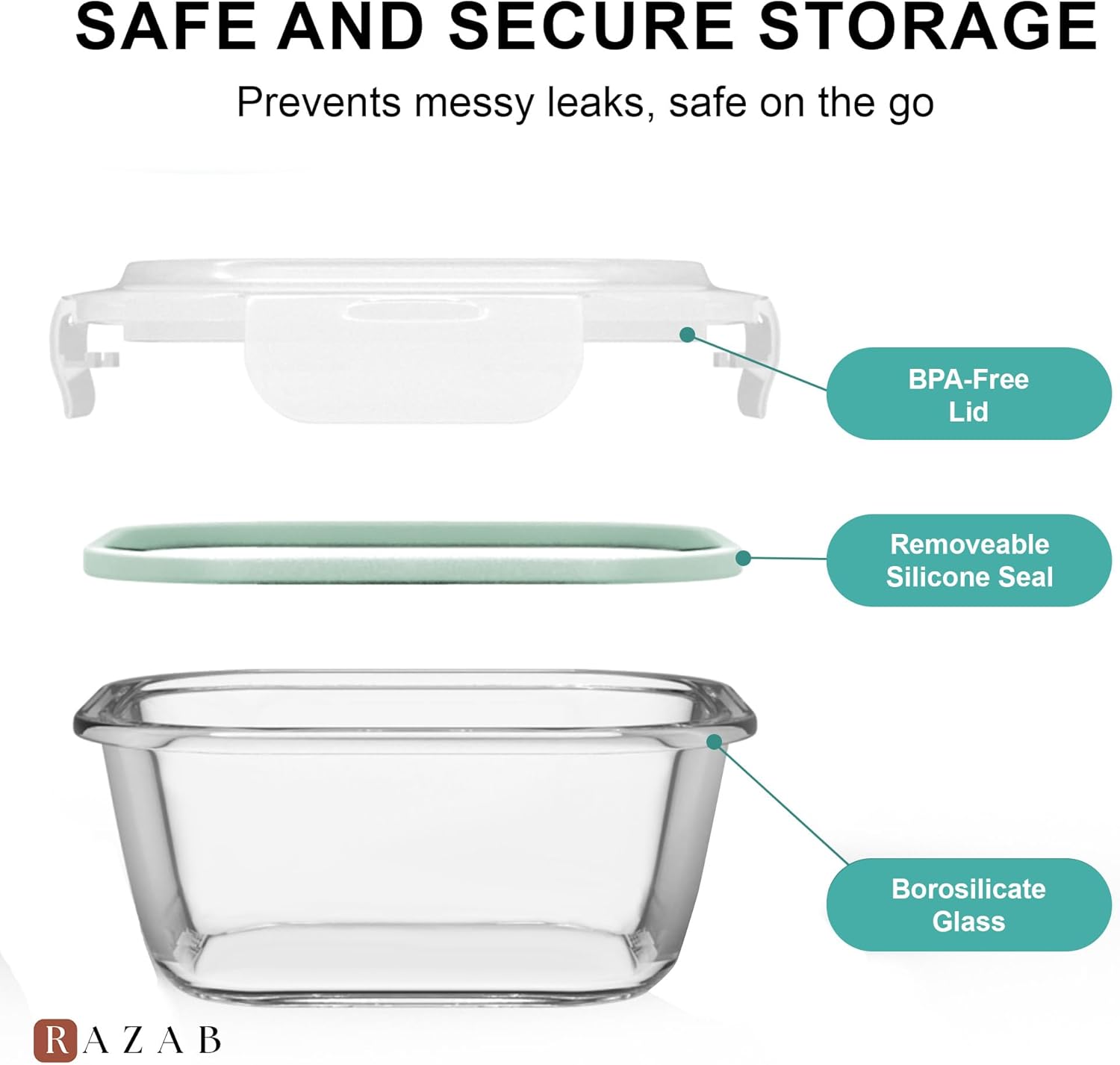 6 PC Square Glass Food Storage - đánh giá và giá Food Storage Glass Container Set