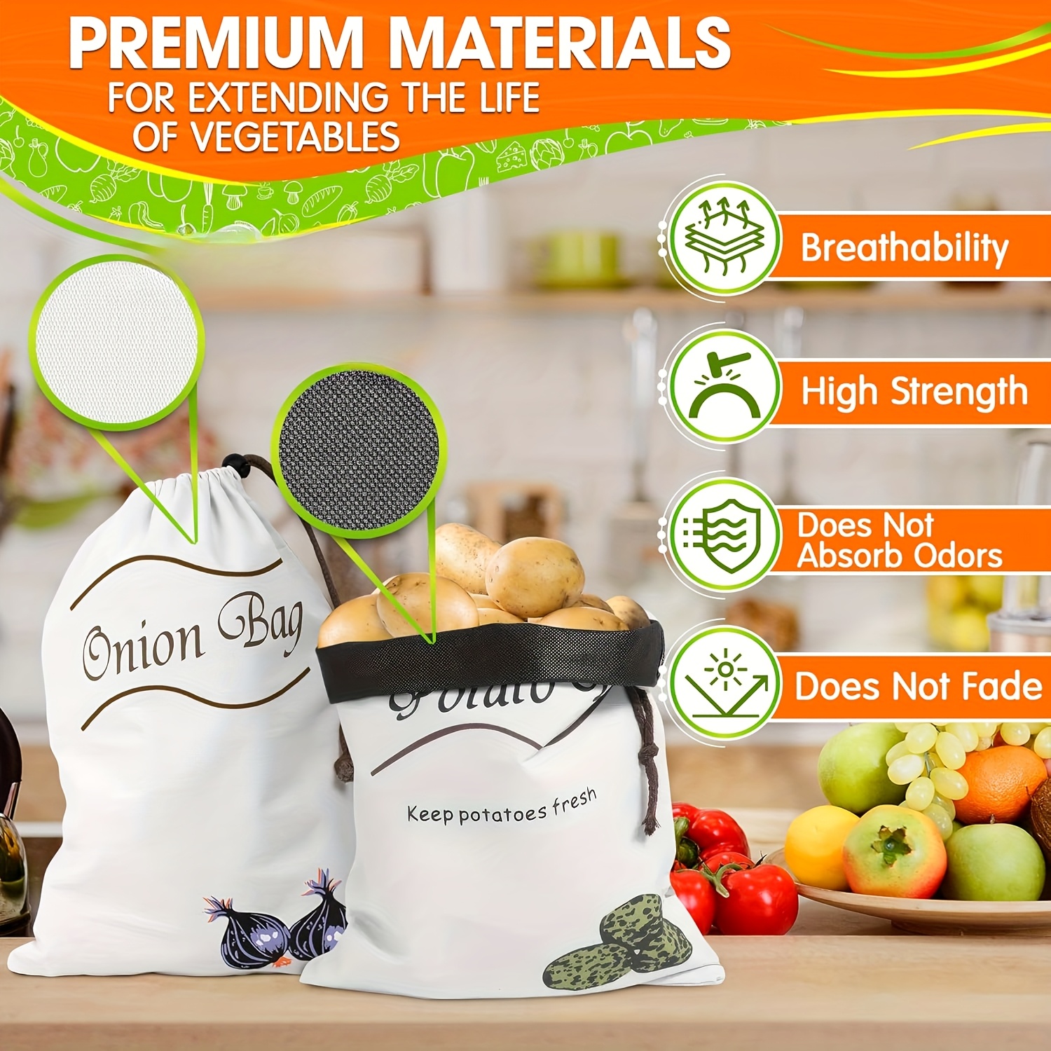 2pcs Reusable Vegetable Storag - đánh giá và giá Food Storage In Roots
