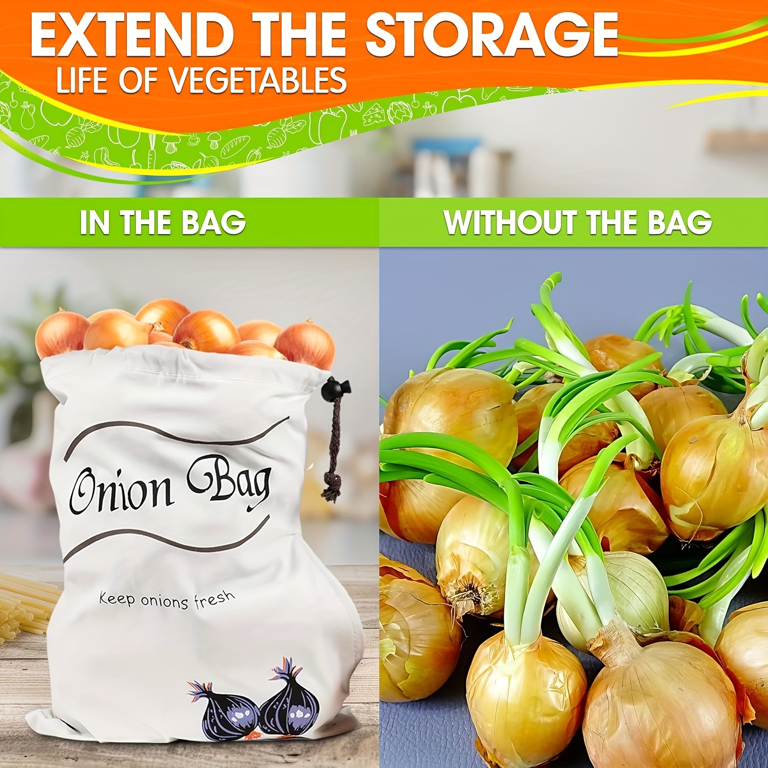 2pcs Reusable Vegetable Storag - đánh giá và giá Food Storage In Roots
