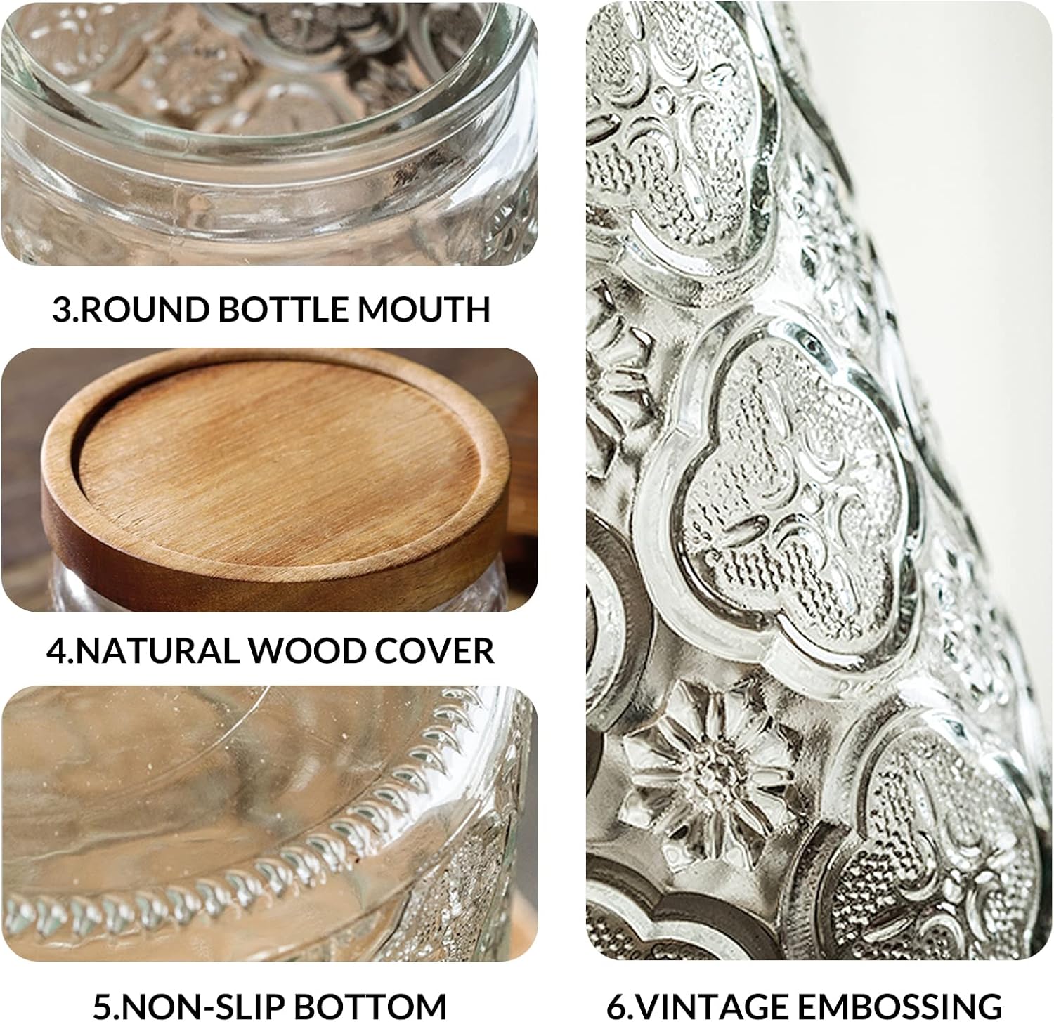 35oz/1000ml Glass Storage Jars - đánh giá và giá Food Storage Organization