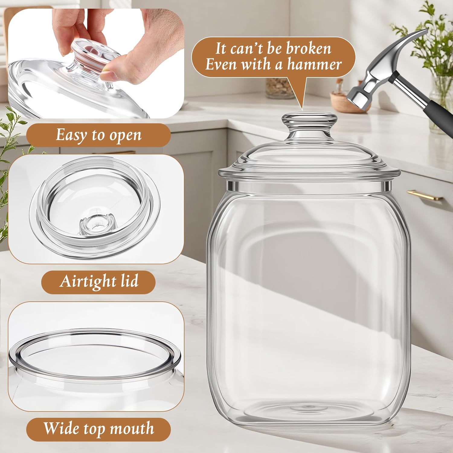 2 Pack Acrylic Cookie Candy Ja - đánh giá và giá Food Storage Plastic