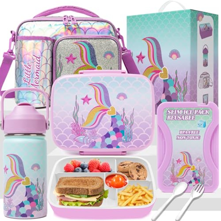 Mermaid Bento Box for Lunch Bo - đánh giá và giá Stainless Lunch Box