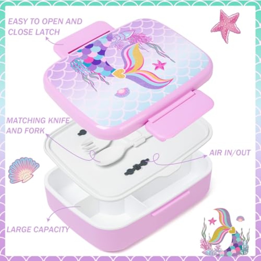 Mermaid Bento Box for Lunch Bo - đánh giá và giá Stainless Lunch Box