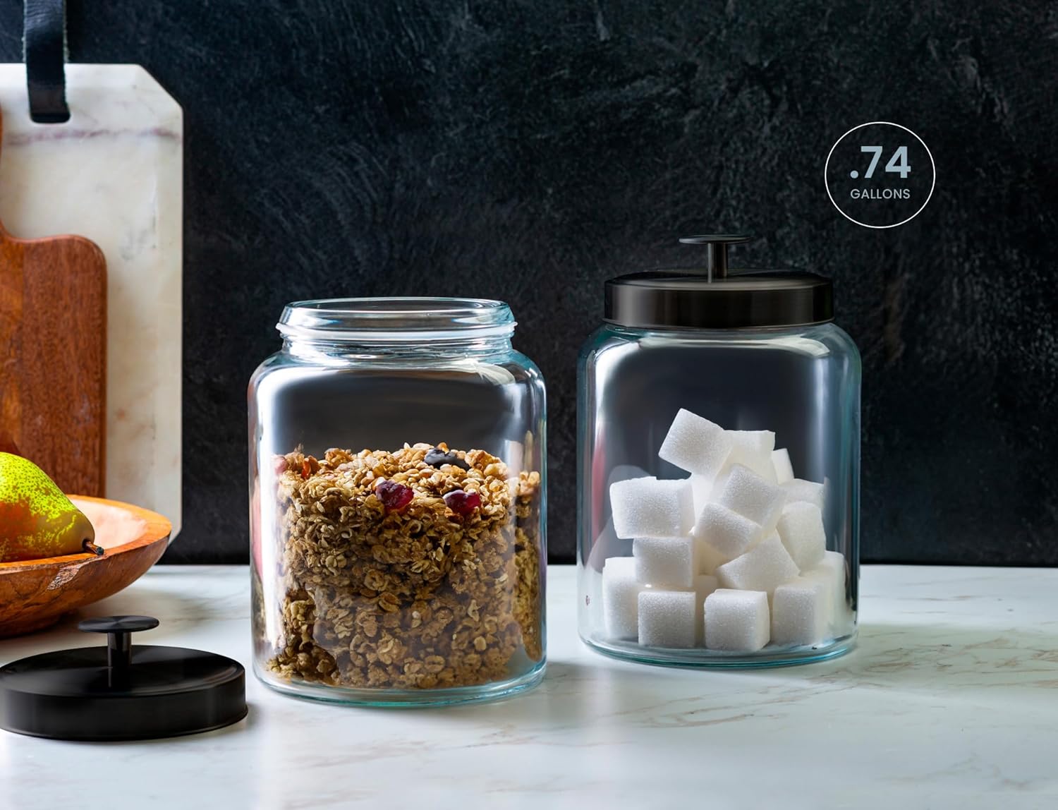 Glass Kitchen Canister Set, Fo - đánh giá và giá Food Storage Glass Container Set