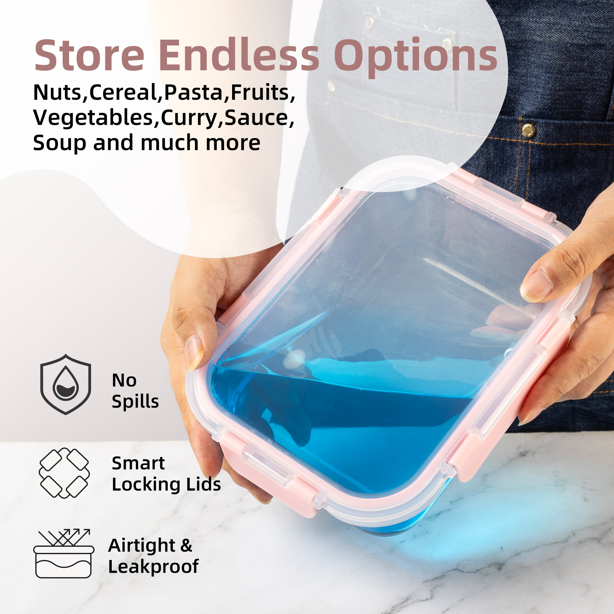 16-Piece Glass Food Storage Co - đánh giá và giá Food Storage Glass Container Set