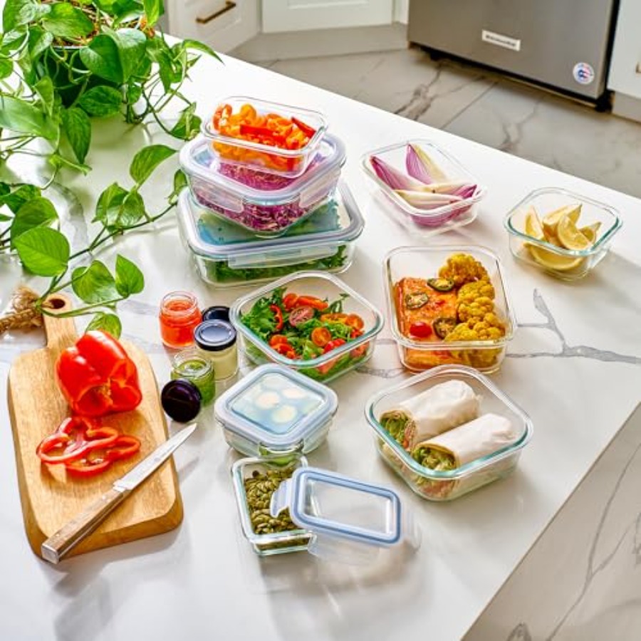 40pc Set Glass Food Storage Co - đánh giá và giá Food Storage Glass Container Set