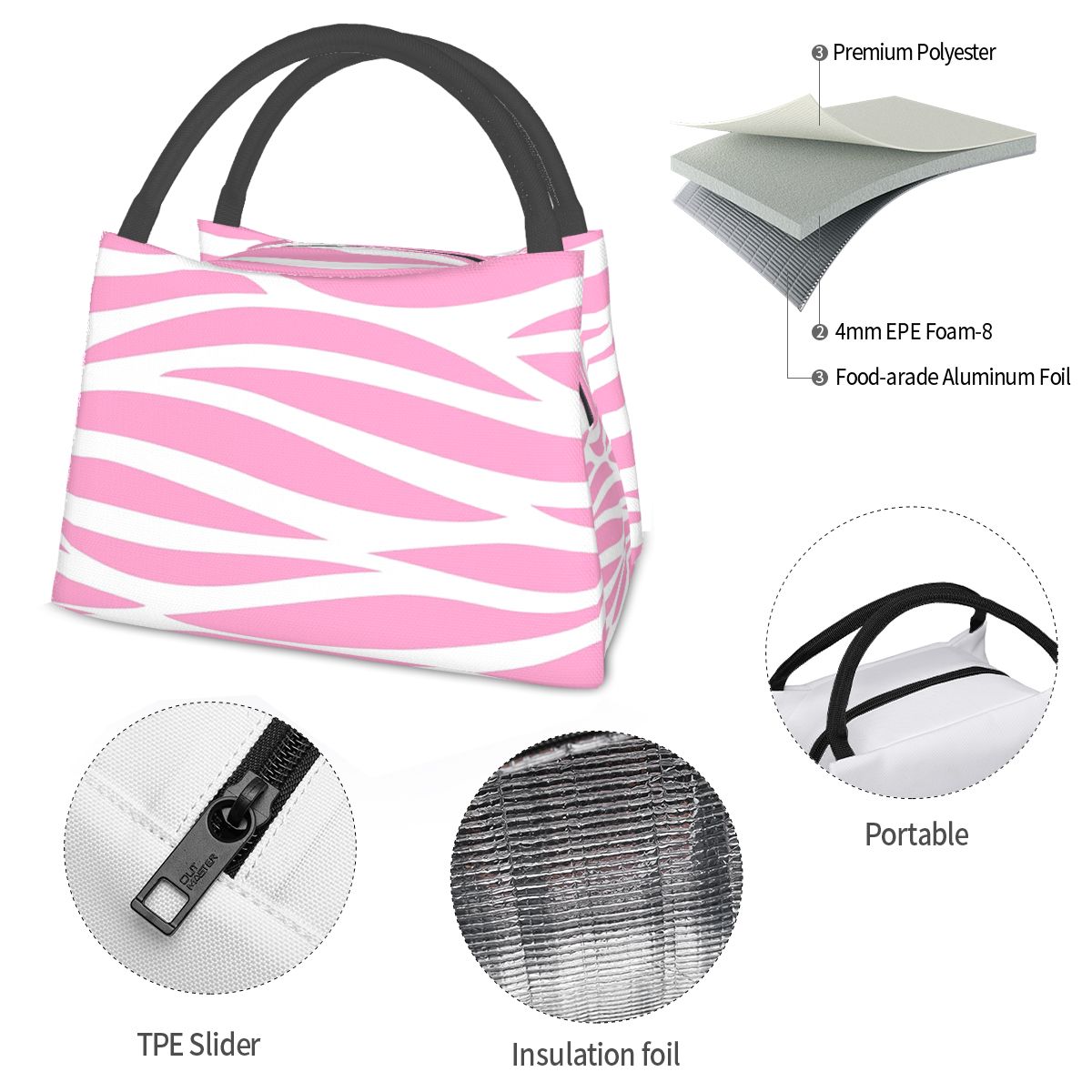 Zebra Pattern Pink Zebra Strip - đánh giá và giá Zebra Food Storage