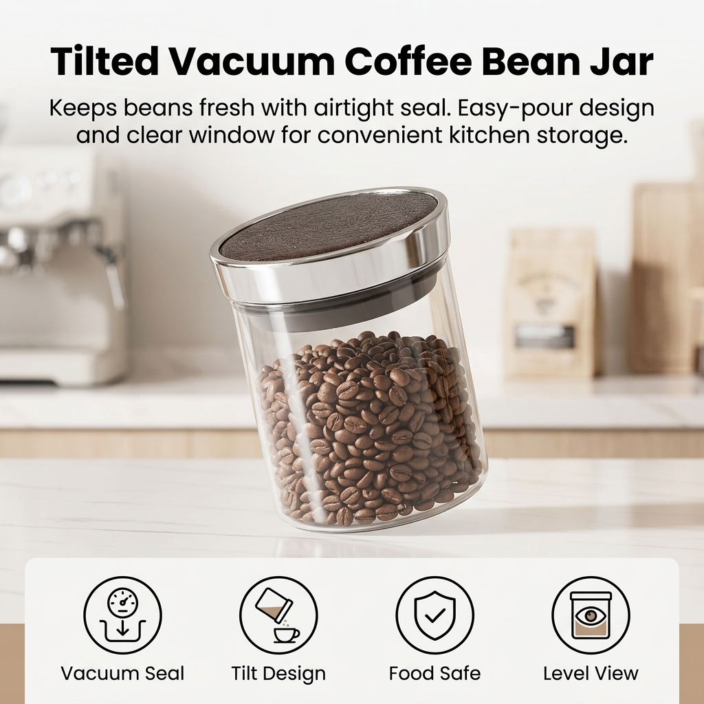 Coffee Bean Storage Jar With V - đánh giá và giá Food Storage Technology