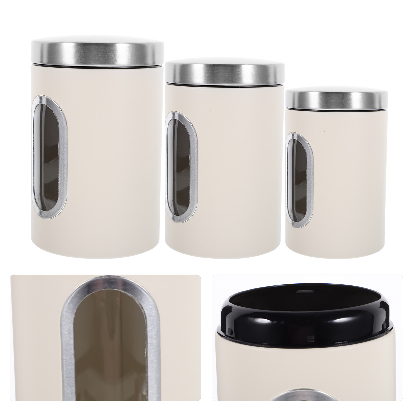 3Pcs Storage Jar Set Airtight  - đánh giá và giá Food Storage Plastic