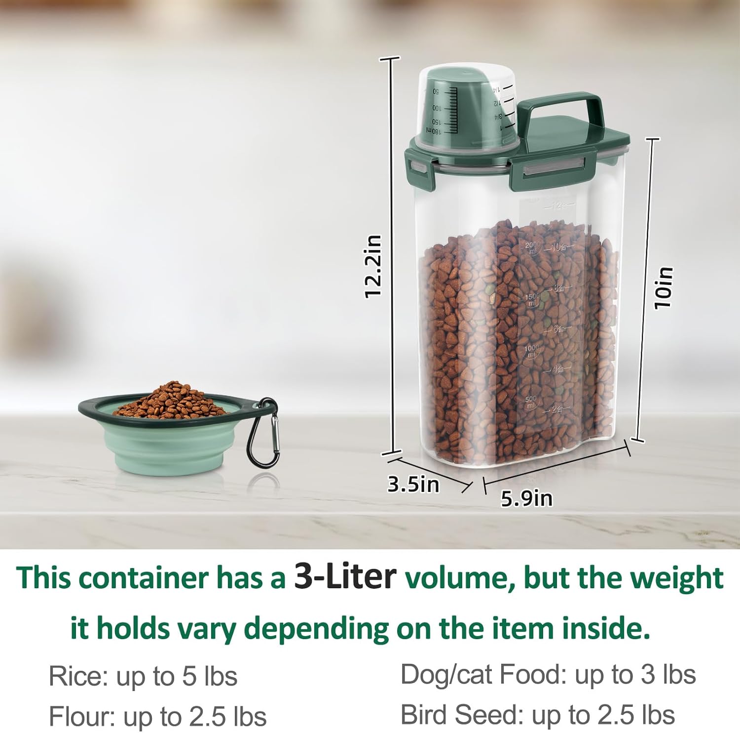 3Lbs Pet Food Storage Containe - đánh giá và giá Food Storage Pet