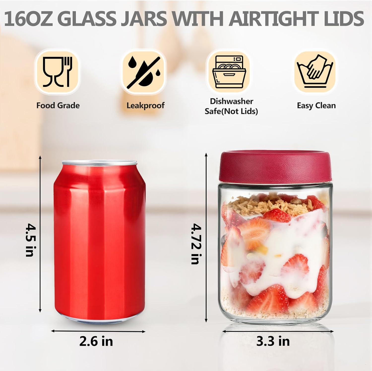12 Pack Overnight Oats Contain - đánh giá và giá Food Storage Containers With Lids