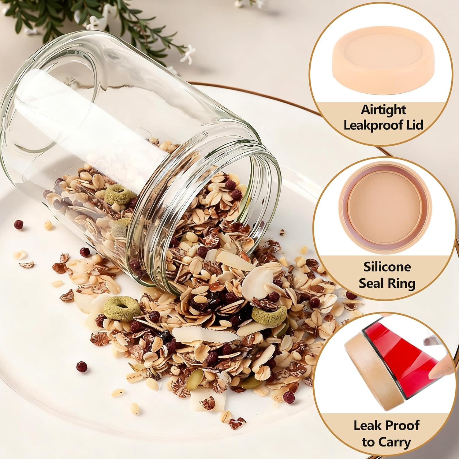 12 Pack Overnight Oats Contain - đánh giá và giá Food Storage Containers With Lids
