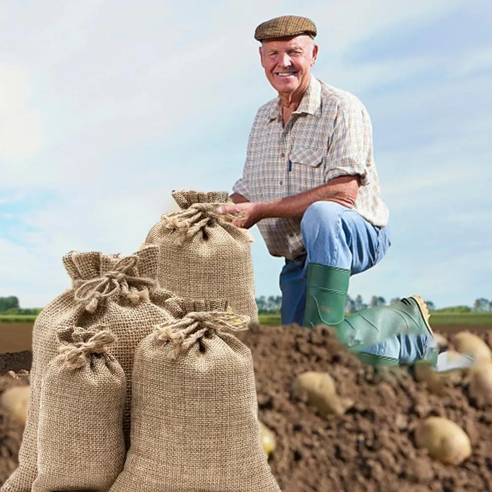 Natural Burlap Sack Jute Potat - đánh giá và giá Food Storage In Roots