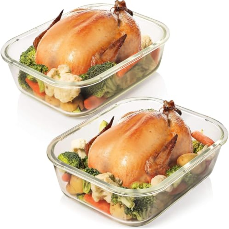 10 Cups/ 80 Oz 4 Pc Set of 2 G - đánh giá và giá Food Storage Glass Container Set