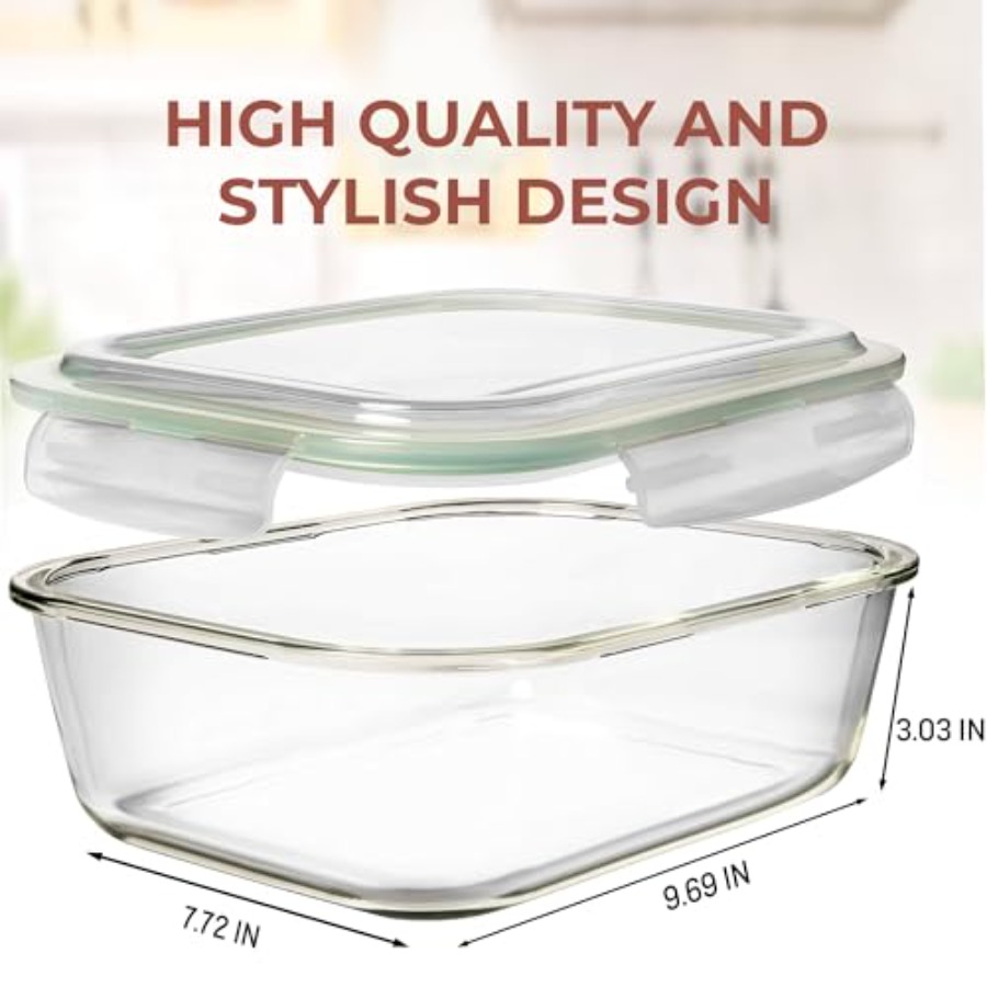 10 Cups/ 80 Oz 4 Pc Set of 2 G - đánh giá và giá Food Storage Glass Container Set