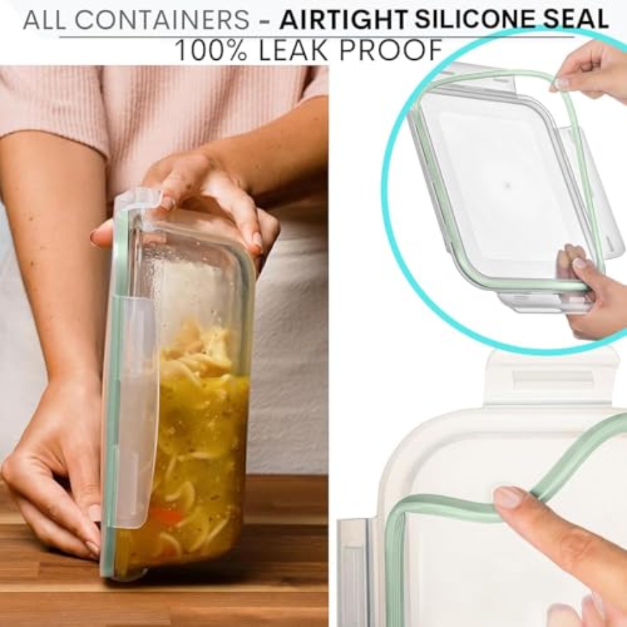 10 Cups/ 80 Oz 4 Pc Set of 2 G - đánh giá và giá Food Storage Glass Container Set