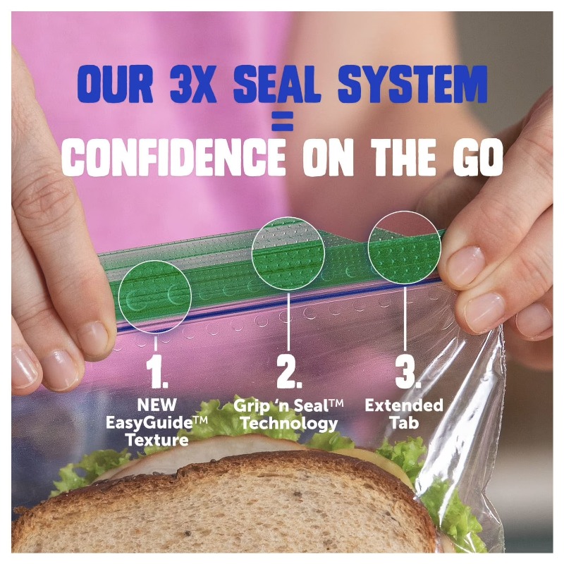 (3 pack) Brand XL Sandwich Bag - đánh giá và giá Food Storage Technology