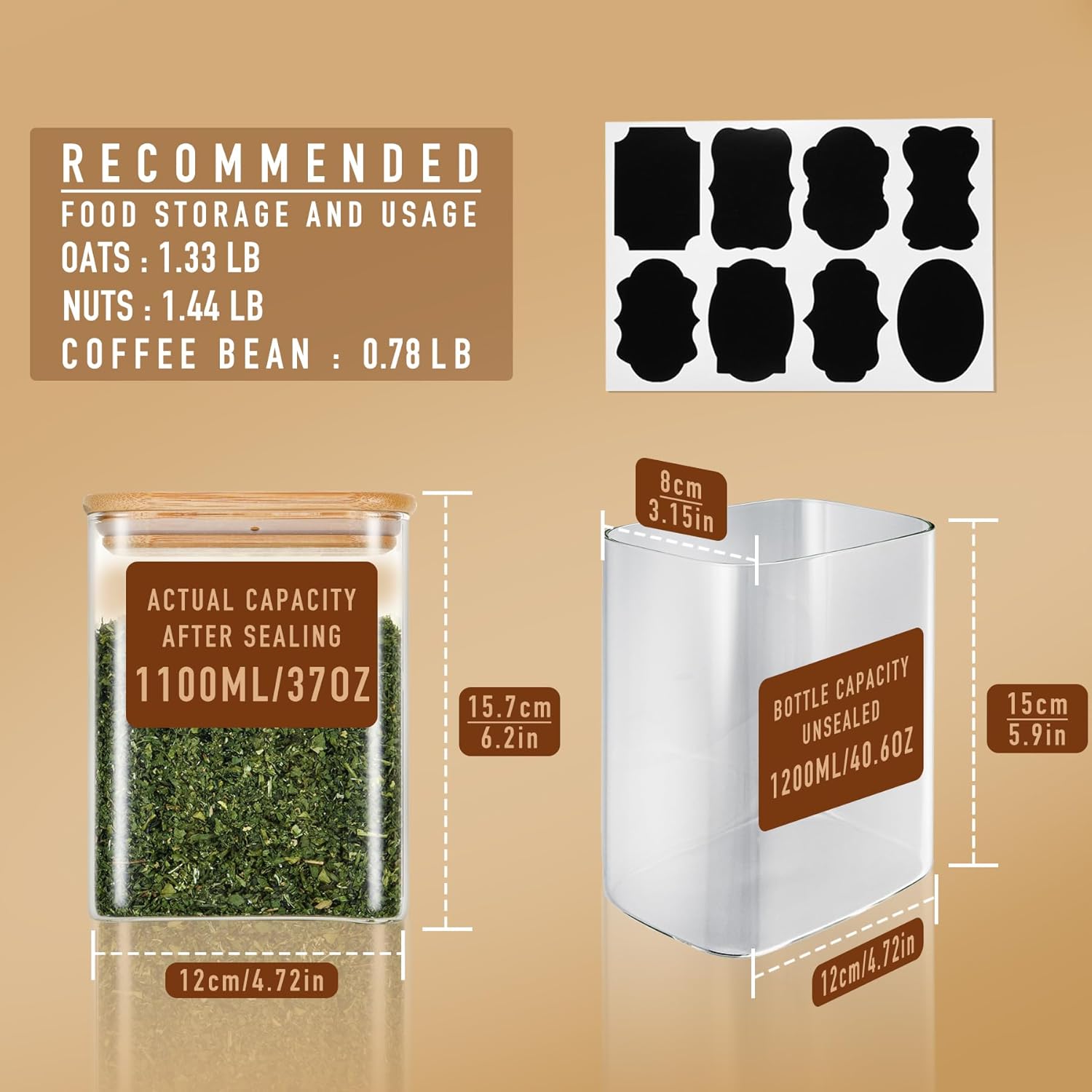 37oz Rectangle Airtight Glass  - đánh giá và giá Food Storage Glass Container Set