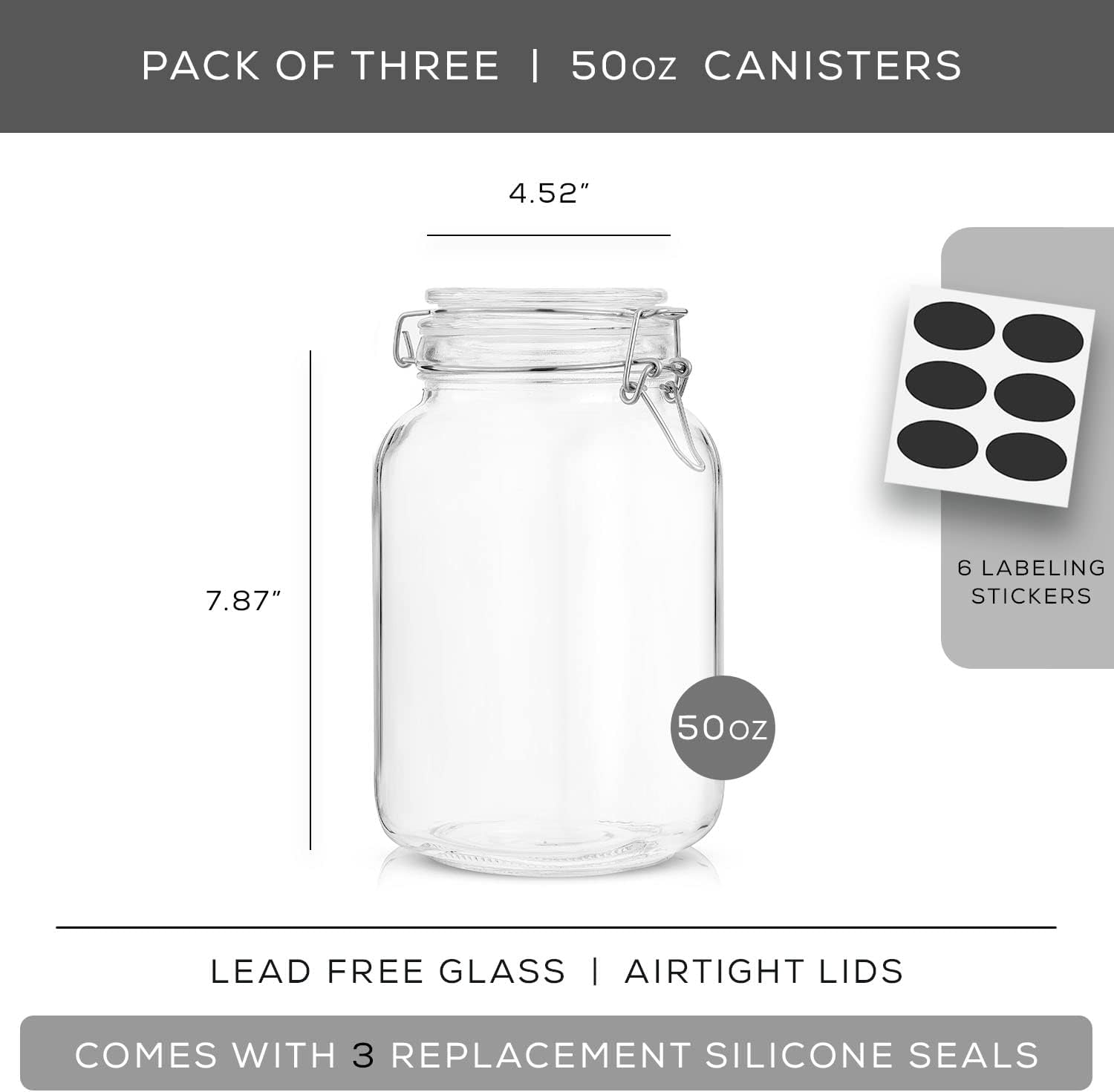 Airtight Glass Jars with Lids  - đánh giá và giá Food Storage Glass Container Set