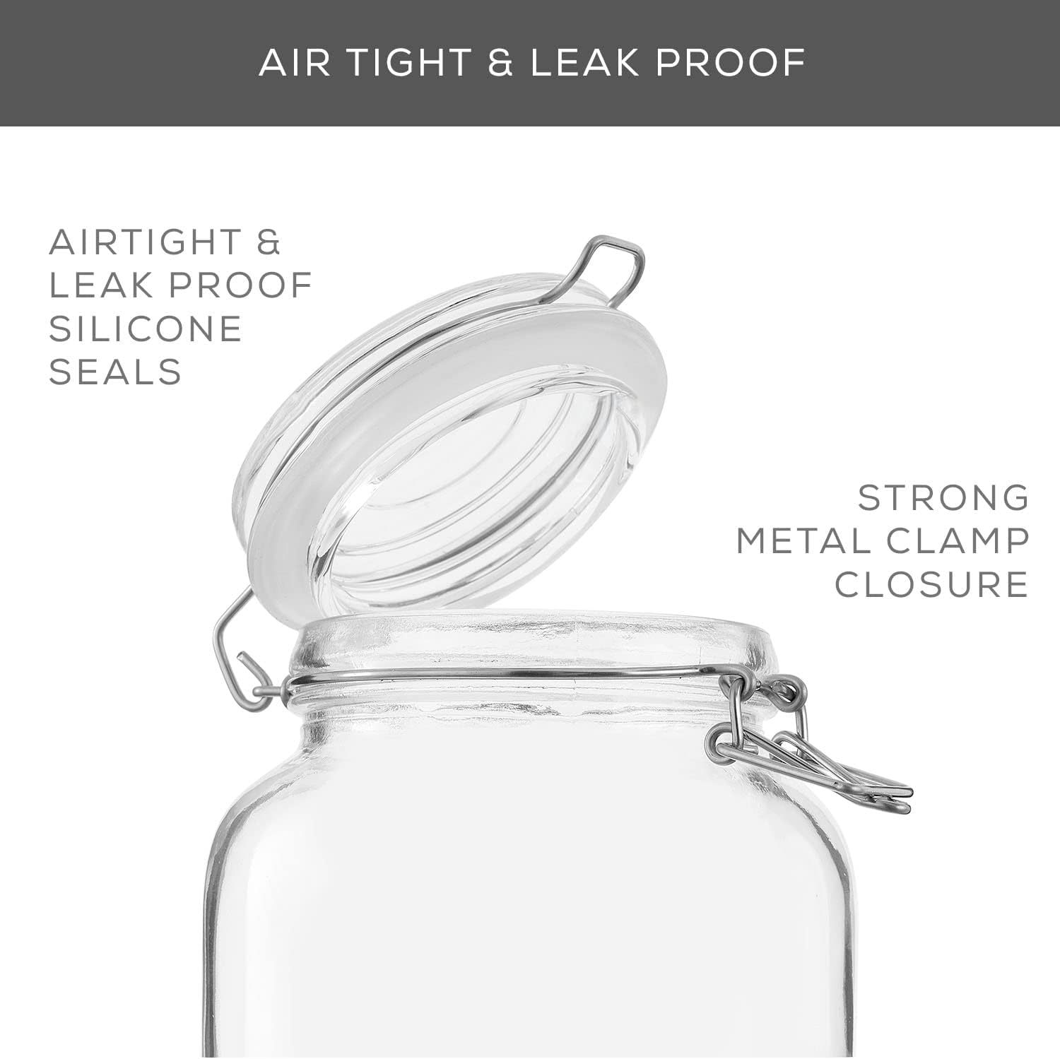 Airtight Glass Jars with Lids  - đánh giá và giá Food Storage Glass Container Set
