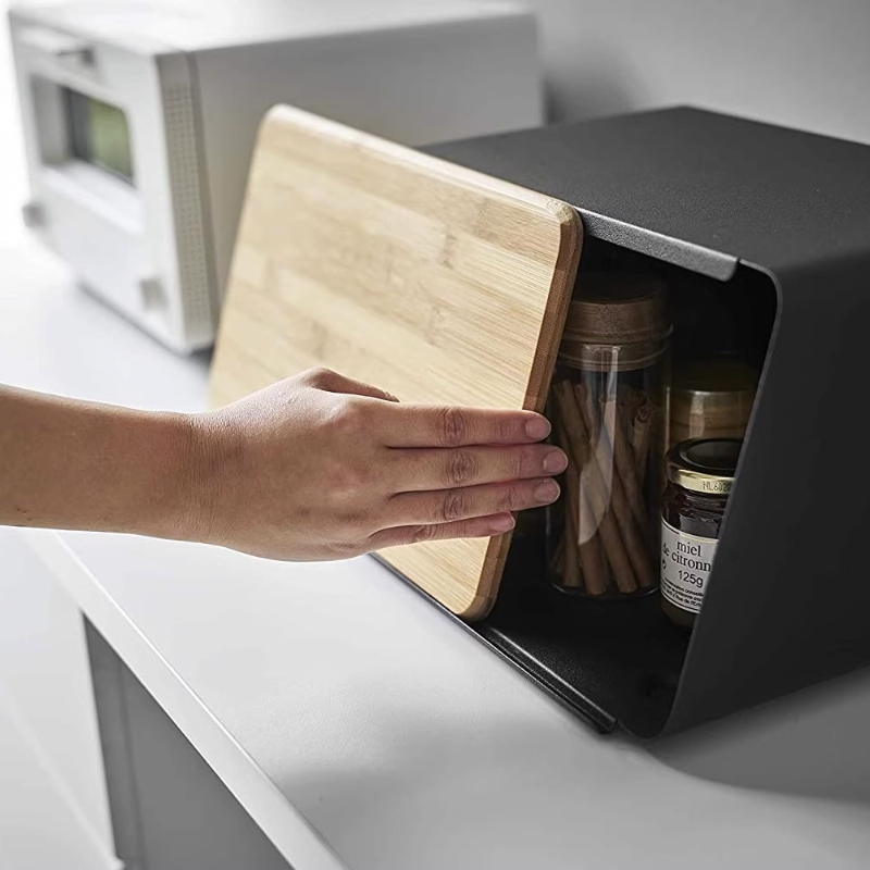 Bamboo Bread Box for Kitchen S - đánh giá và giá Food Storage Organization