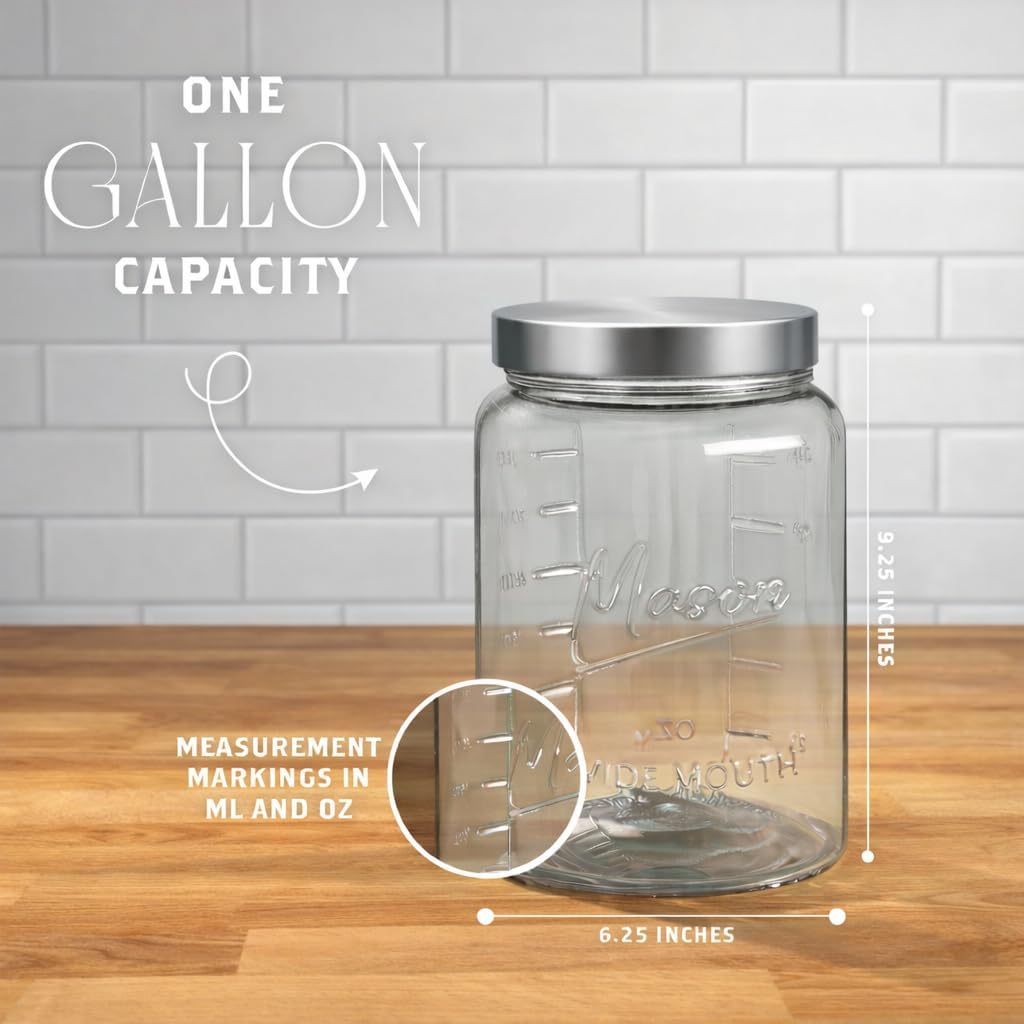 Extra Large    Jar - 1 Gallon  - đánh giá và giá Food Storage Containers With Lids