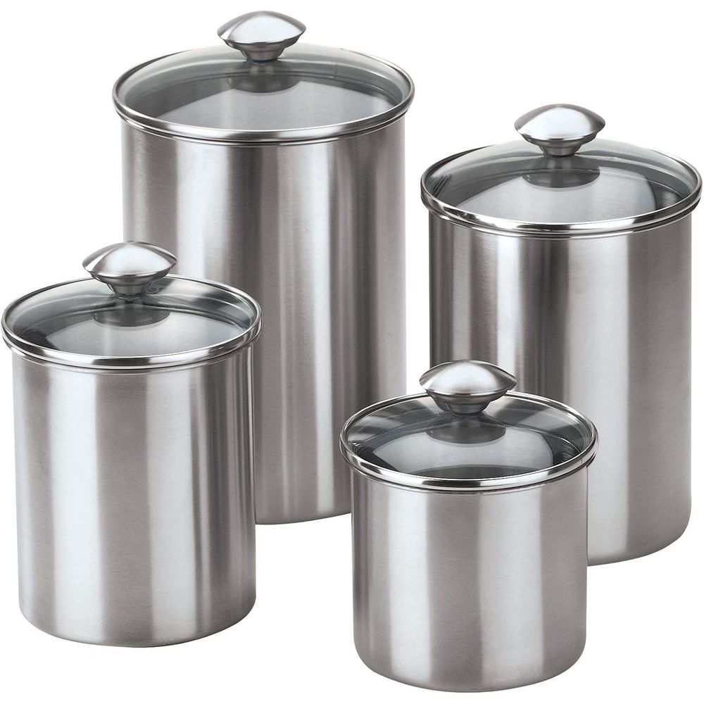 4-Piece Stainless Steel Food S - đánh giá và giá Food Storage Stainless Steel