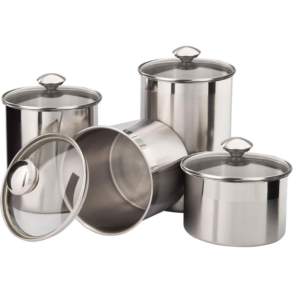 4-Piece Stainless Steel Food S - đánh giá và giá Food Storage Stainless Steel
