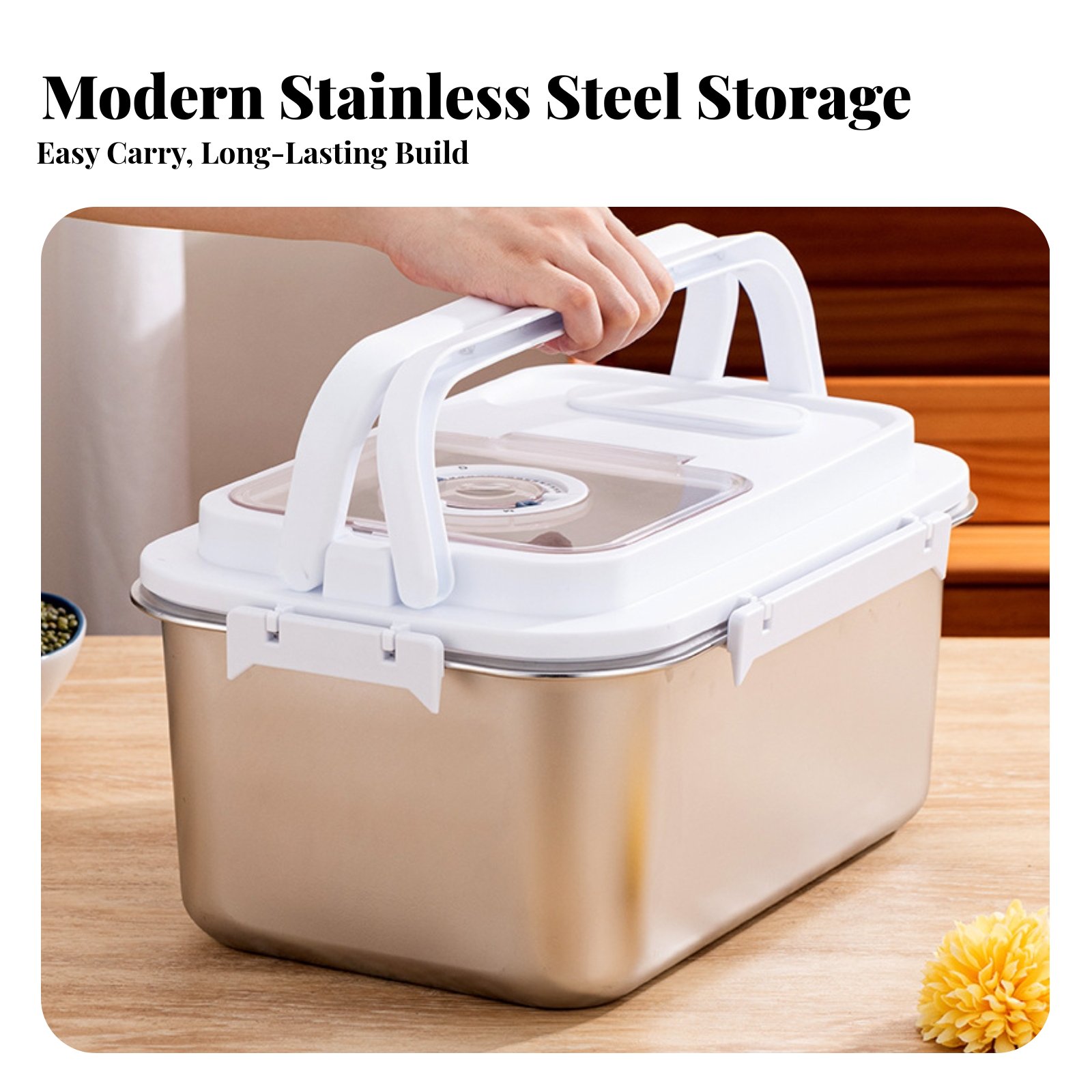 Stainless Steel Rice Bin Moist - đánh giá và giá Food Storage Pet