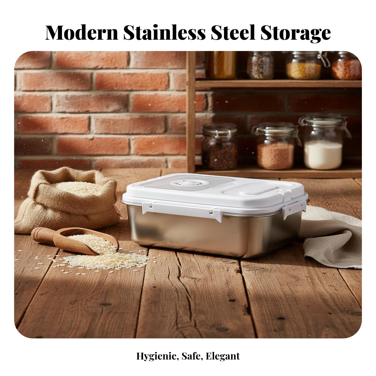 Stainless Steel Rice Bin Moist - đánh giá và giá Food Storage Pet