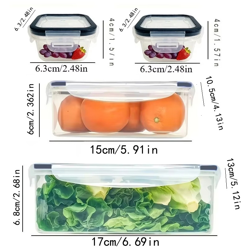 8Pcs Set Includes 4 Containers - đánh giá và giá Food Storage Organization