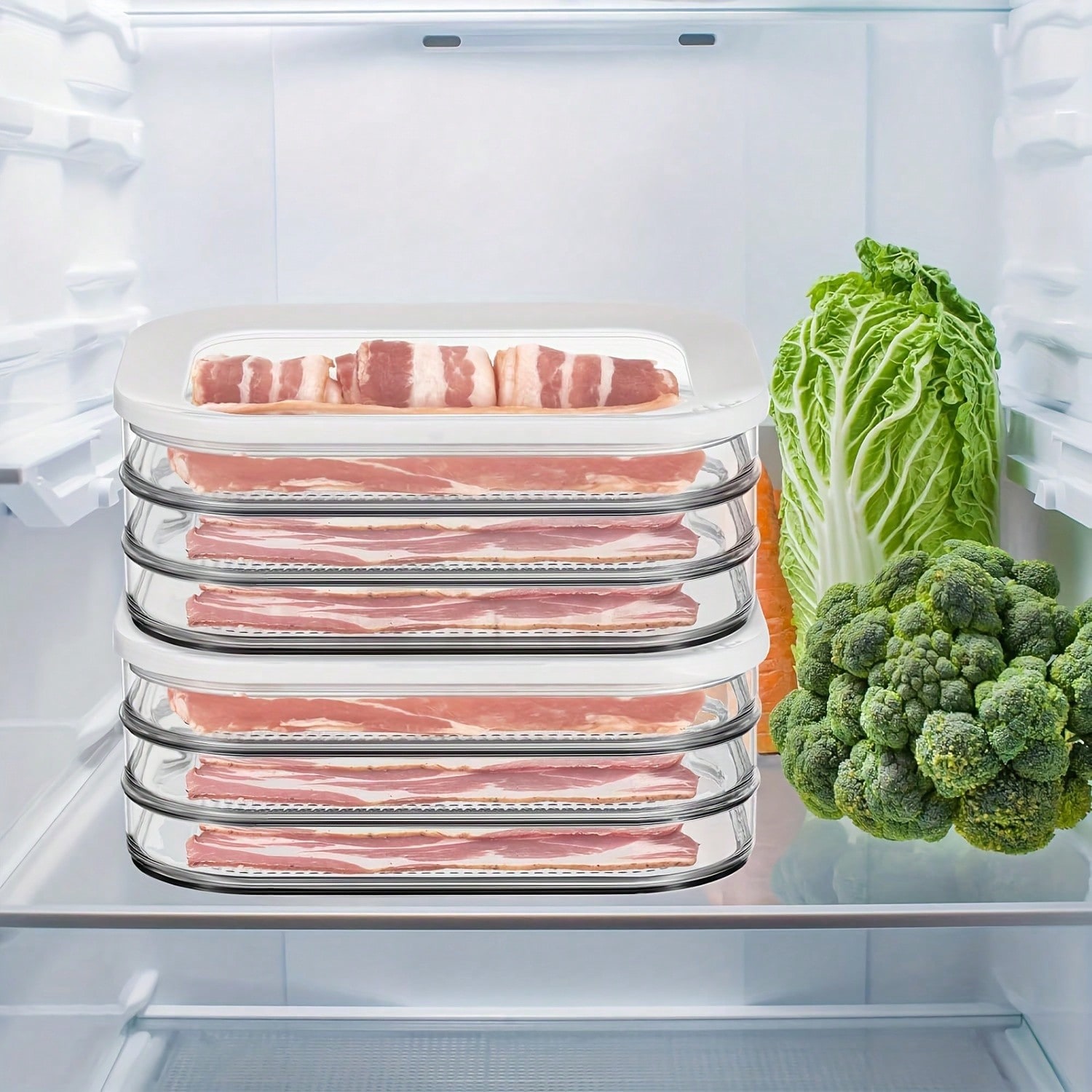 Stackable Meat Freezer Set Wit - đánh giá và giá Food Storage And Safety