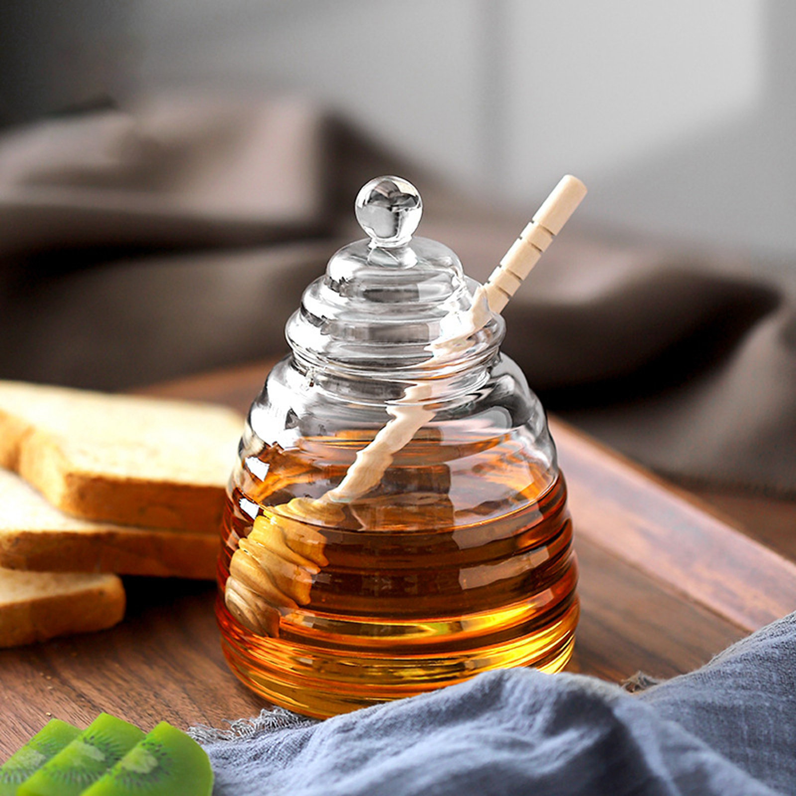 Glass Honey Pot Jar Kitchen To - đánh giá và giá Food Storage Glass Container Set