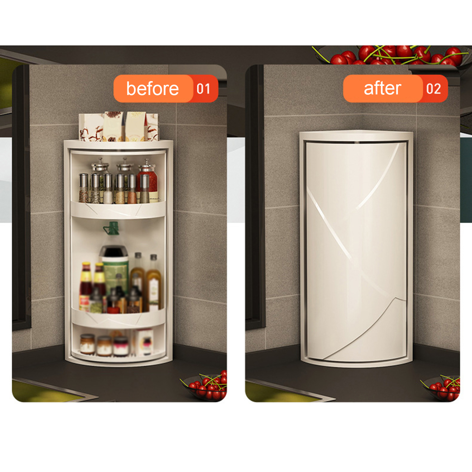 3 Layer Rotating Triangle Shel - đánh giá và giá Food Storage Locker