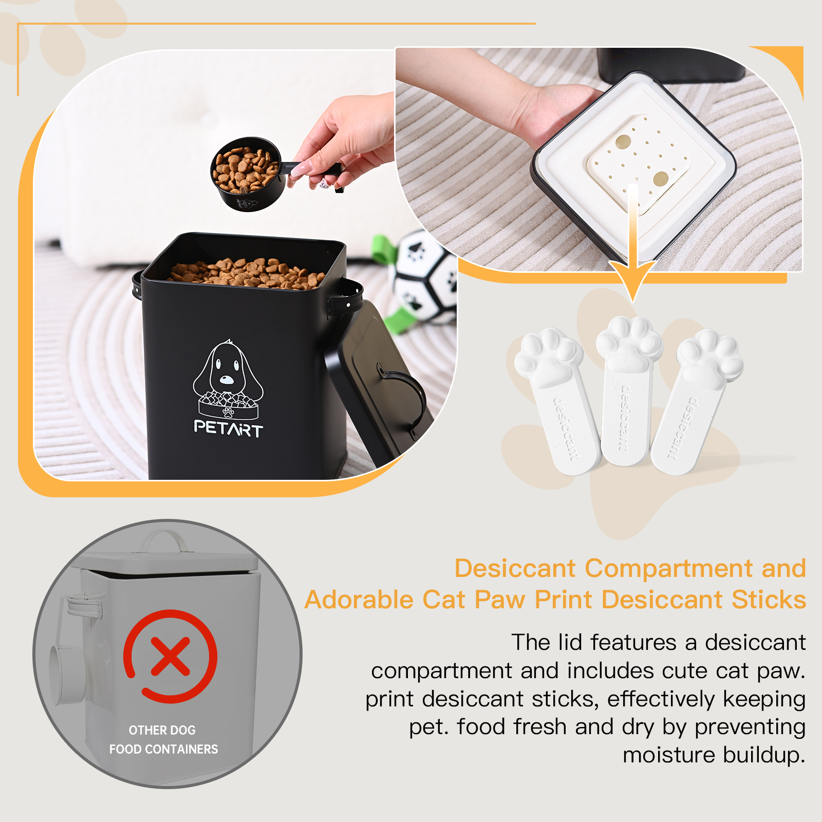 Large Capacity Pet Dog Feeders - đánh giá và giá Food Storage Pet