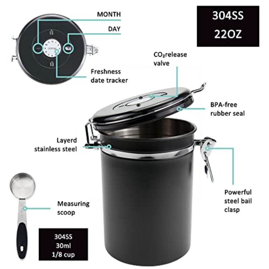 x 2pack 22oz Airtight Stainles - đánh giá và giá Food Storage Stainless Steel