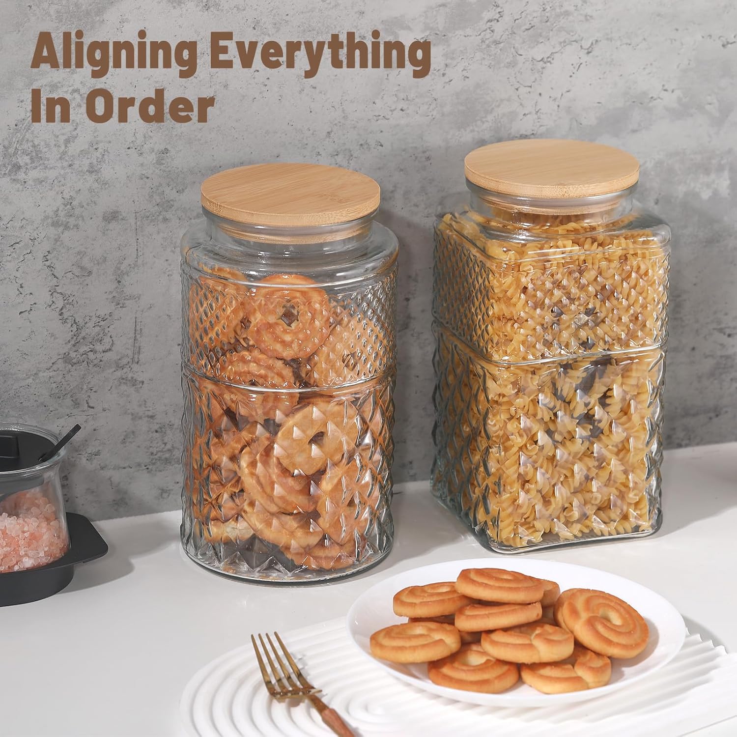 0.7Gallon/2600ml Glass Cookie  - đánh giá và giá Food Storage Glass Container Set