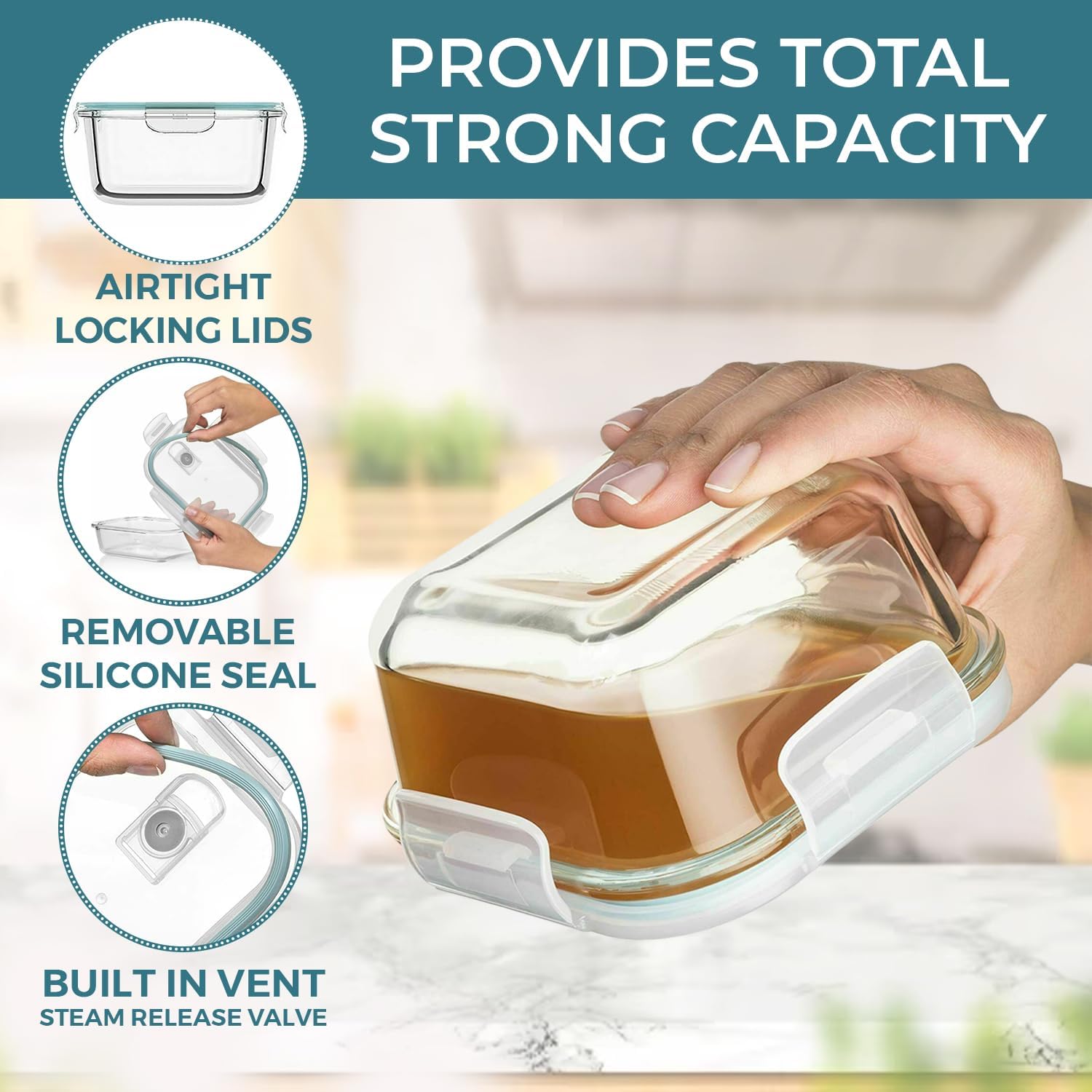 24 Pc Airtight Glass Food Stor - đánh giá và giá Food Storage Plastic