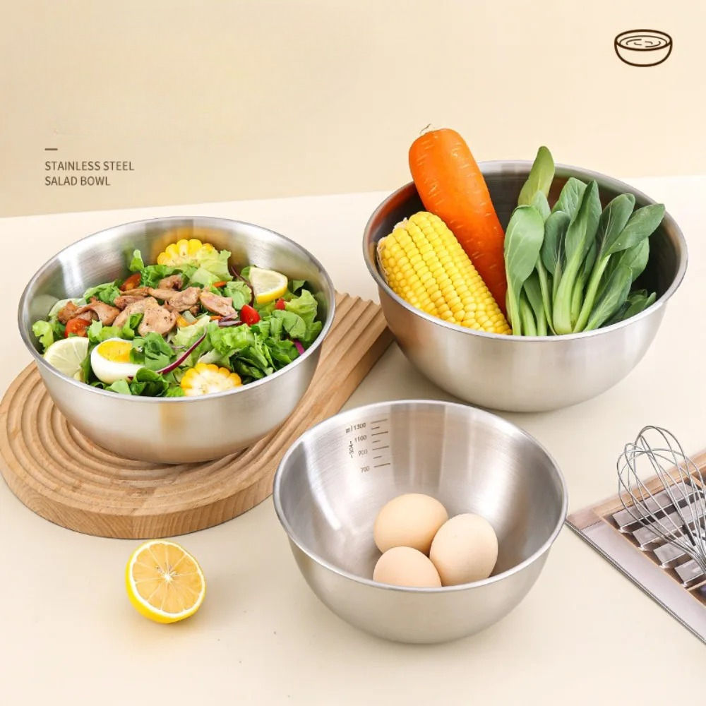 3pcs Stainless Steel Bowl Set  - đánh giá và giá Food Storage Stainless Steel