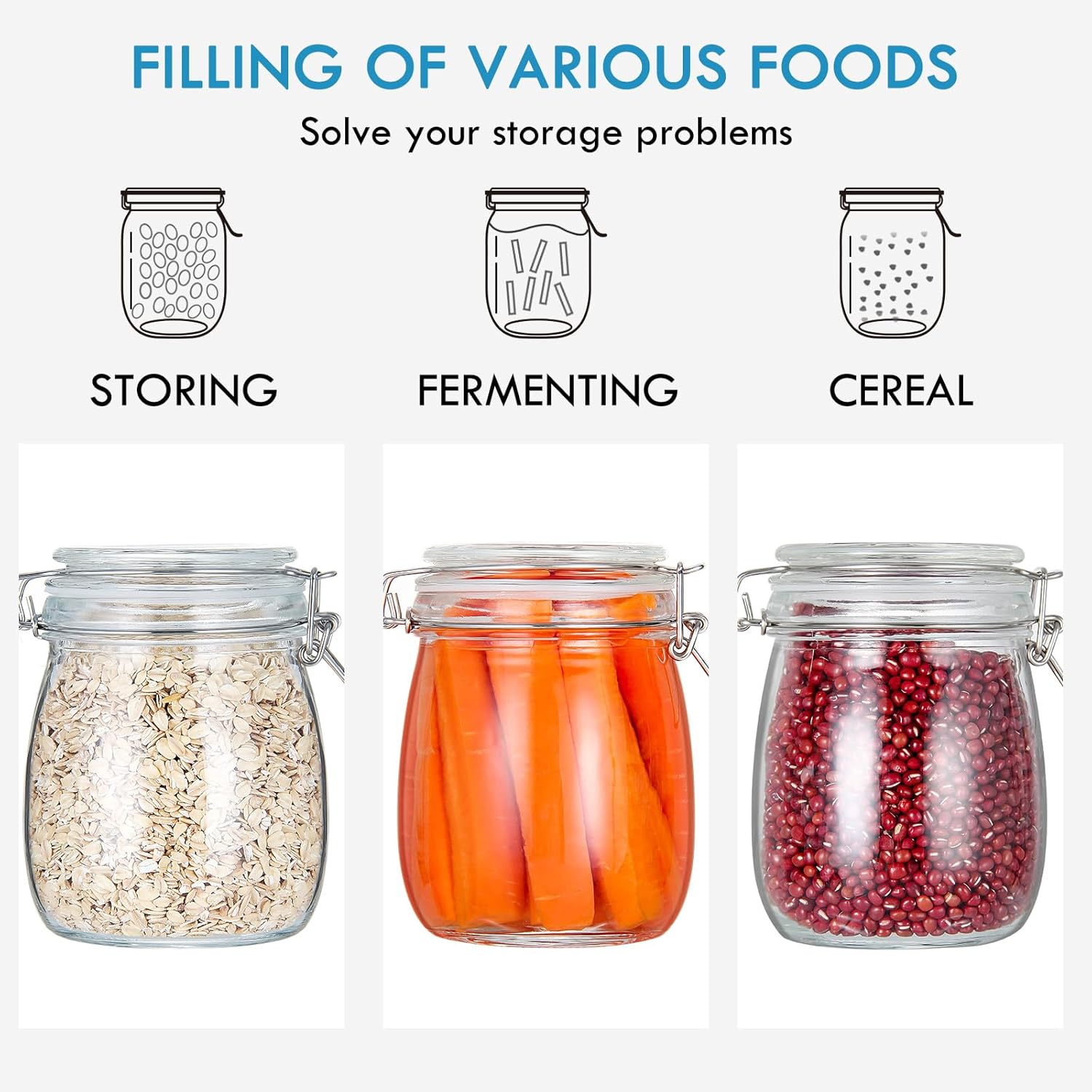 24oz Food Storage Canister Gla - đánh giá và giá Food Storage Containers With Lids