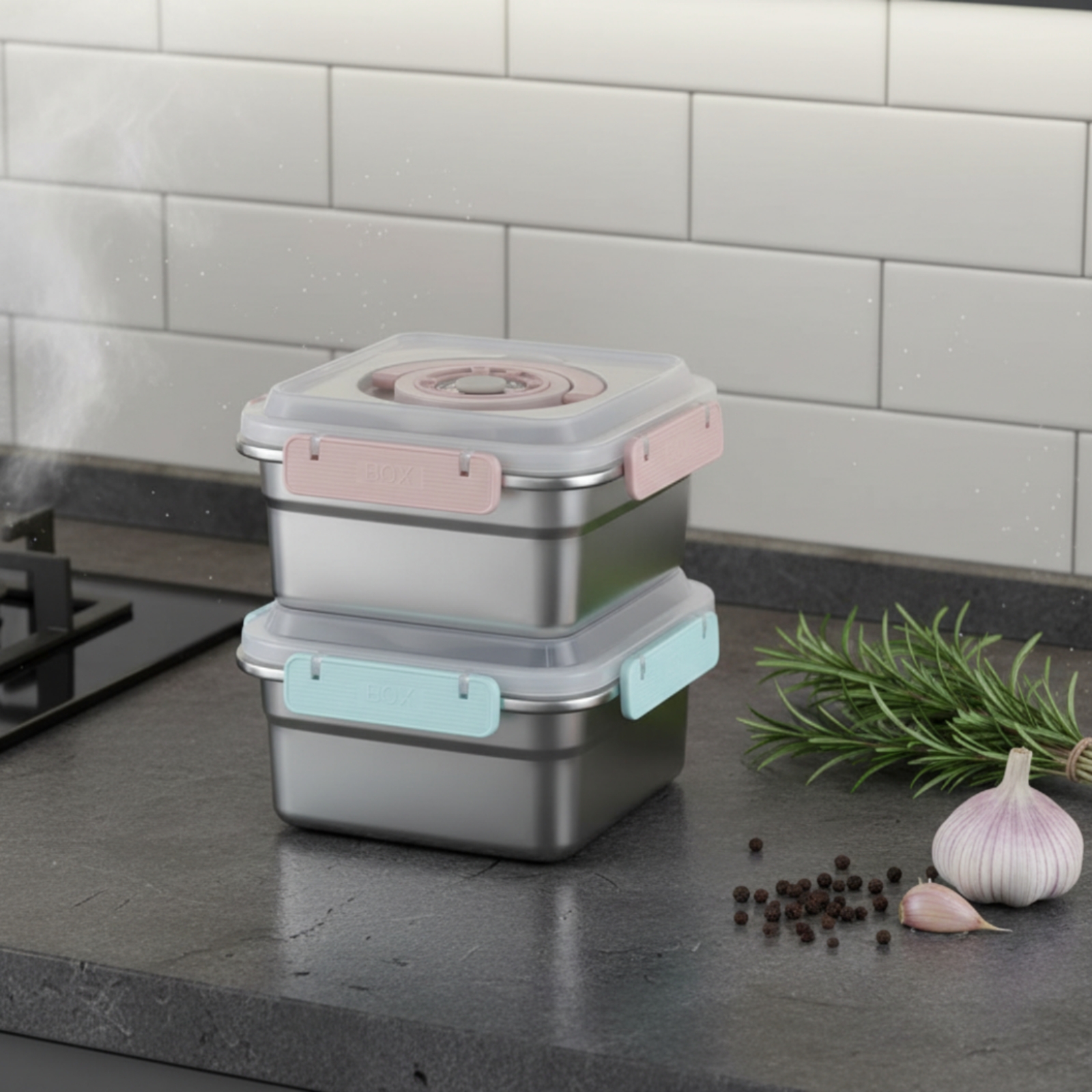3 Pieces Stainless Steel Food  - đánh giá và giá Stainless Lunch Box