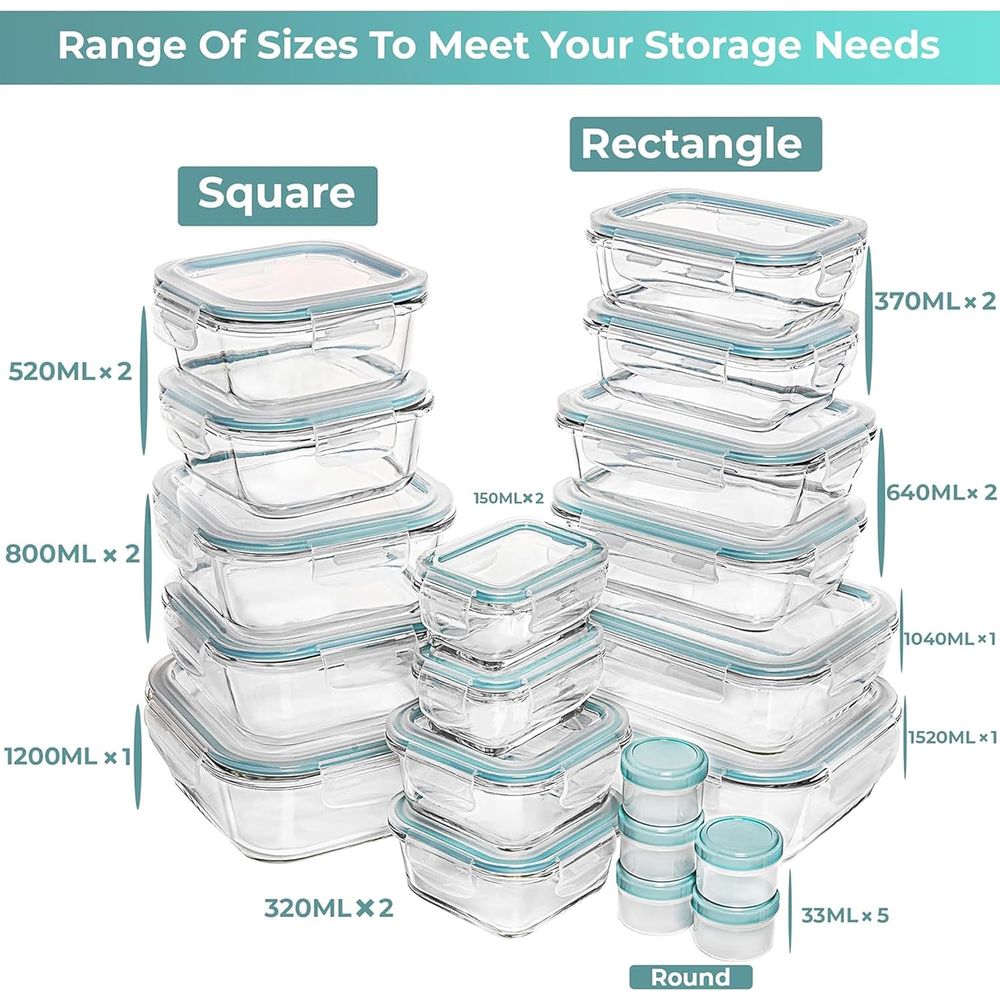 Pc Set Glass Food Storage Cont - đánh giá và giá Food Storage Box Plastic