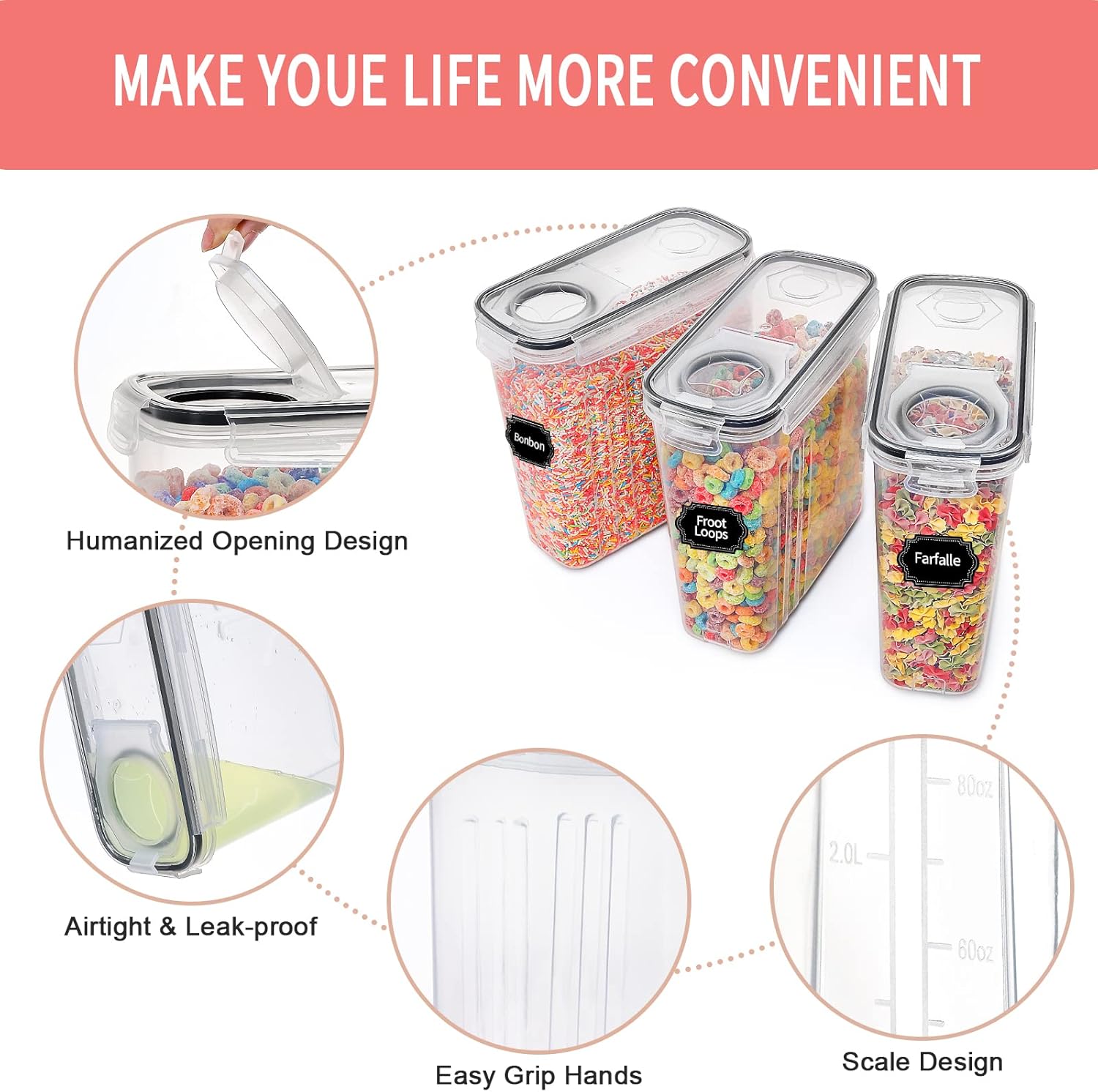 8-Piece Airtight Food Storage  - đánh giá và giá Food Storage Organization