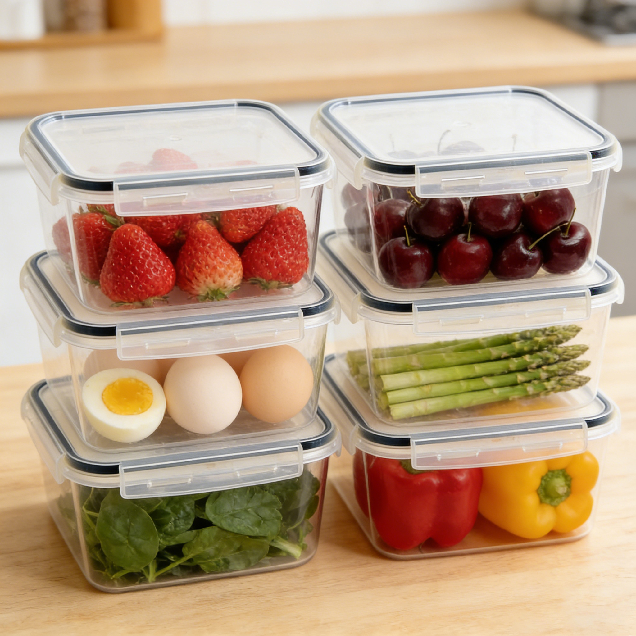 2L  2/4/6/8Pcs Large food cont - đánh giá và giá Food Storage And Safety